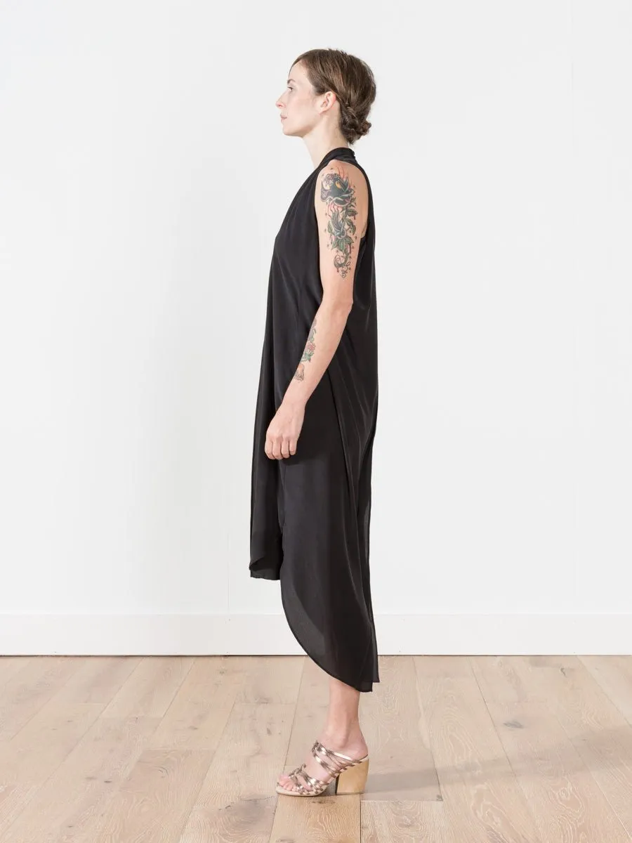origami dress - black