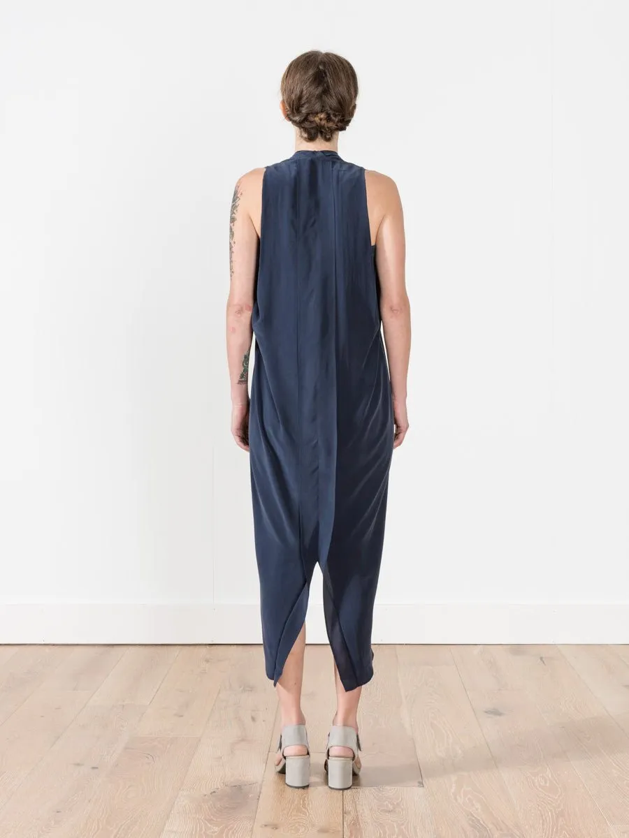 origami dress - navy
