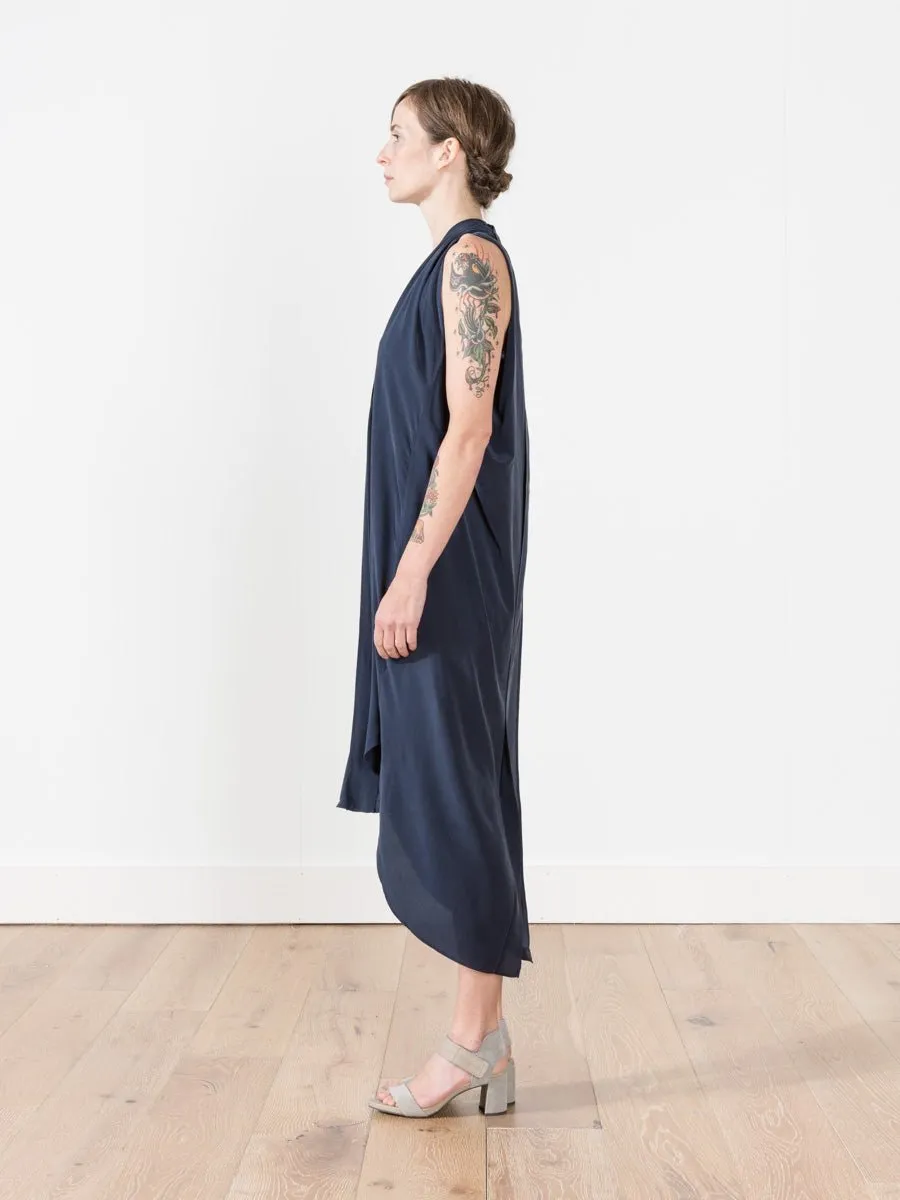 origami dress - navy