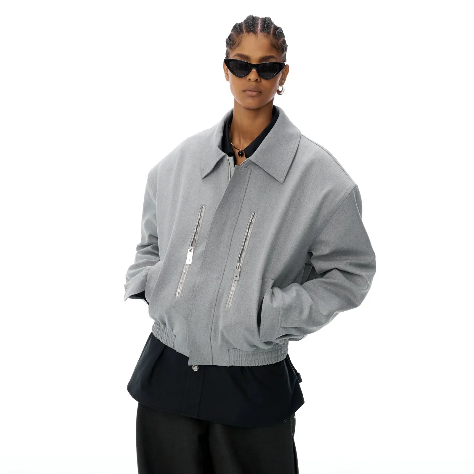 Oversized Herringbone Jacket