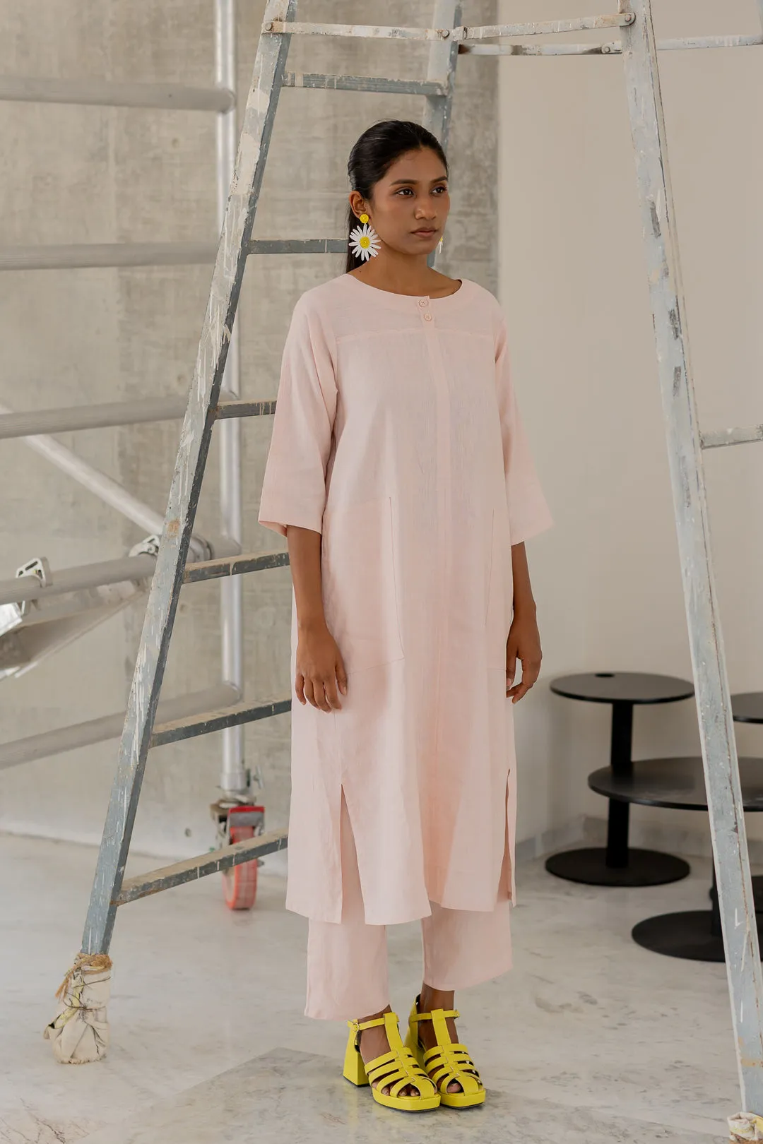 Oyster Pink Kurta Set