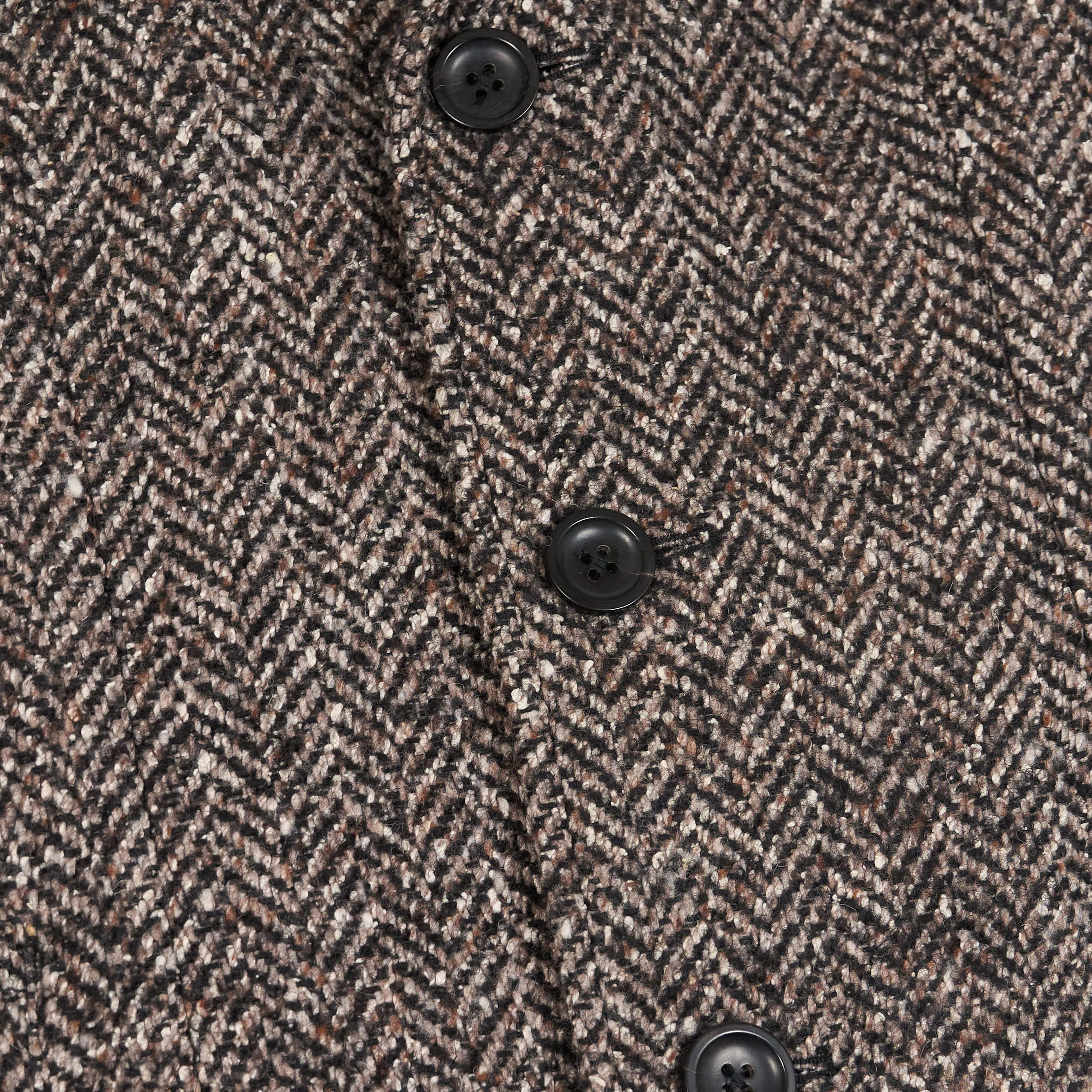 Palto Medium Length  Herringbone Wool Coat