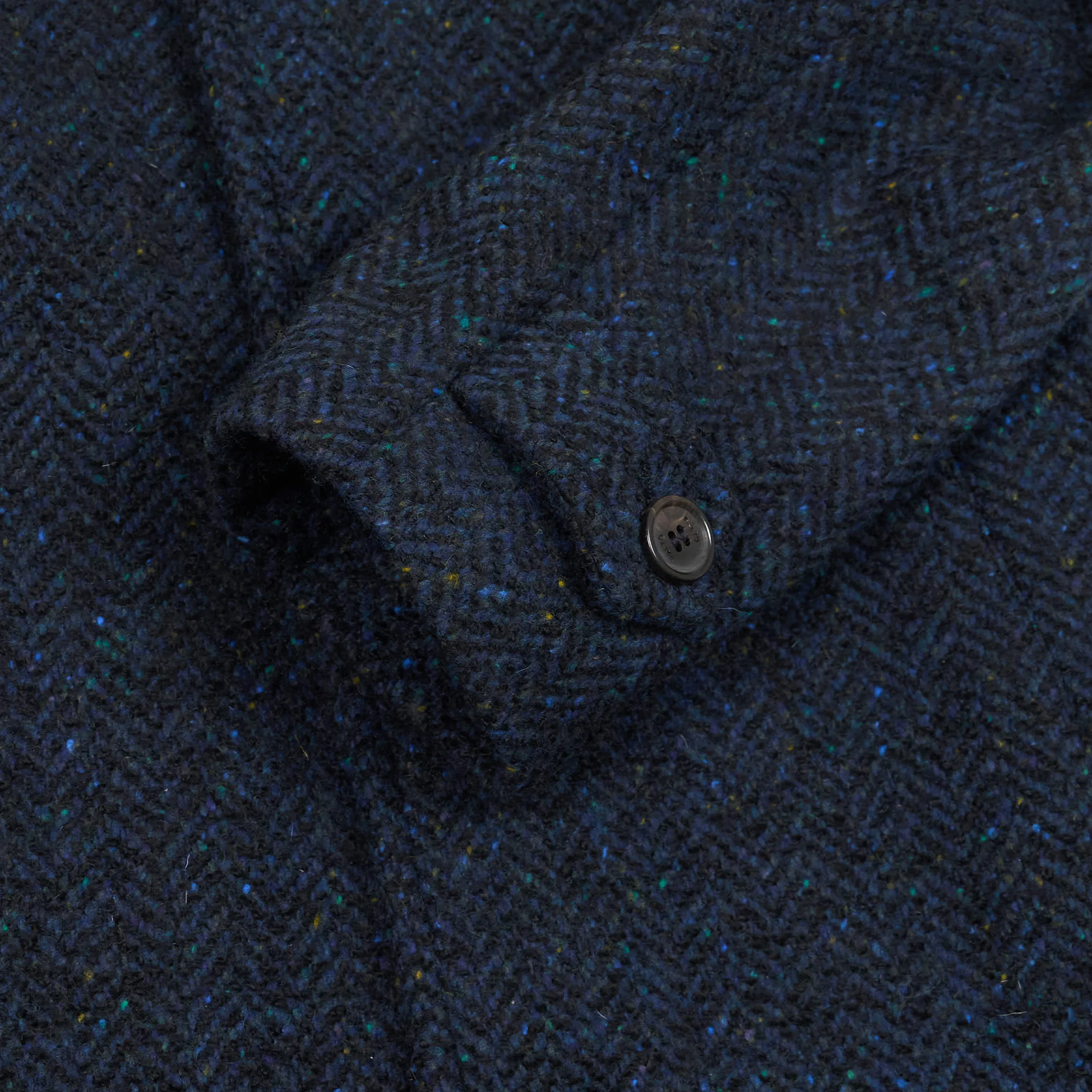 Palto Medium Length  Herringbone Wool Coat