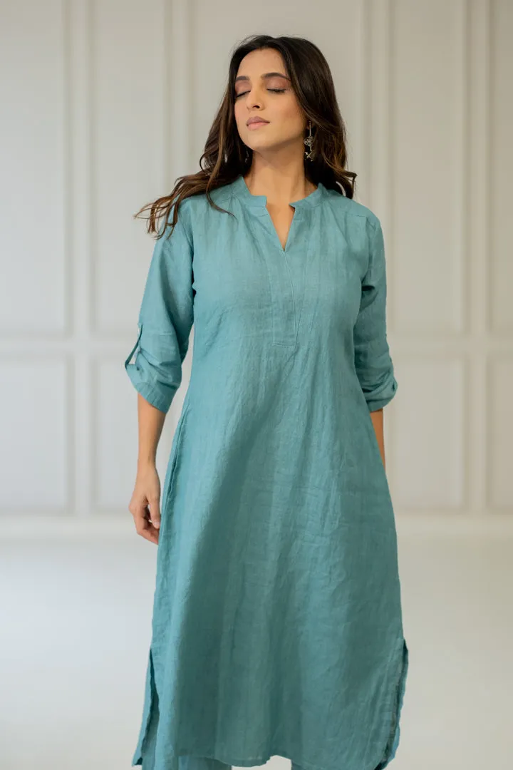 Paradiso Linen Kurta Set