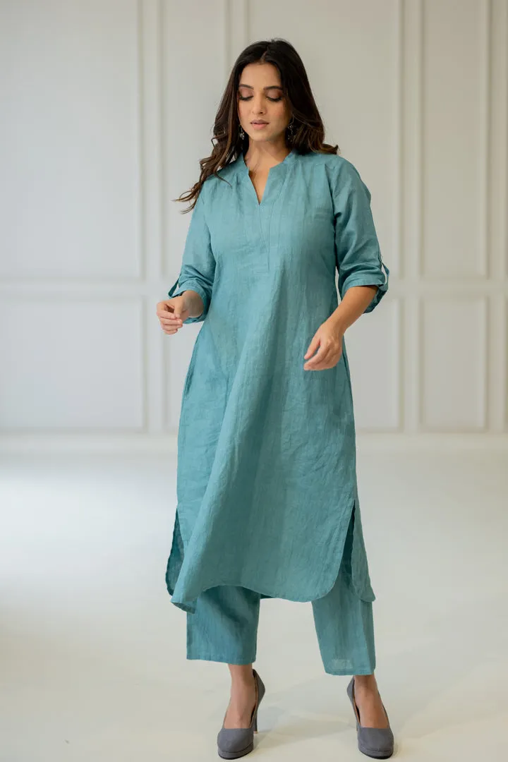 Paradiso Linen Kurta Set