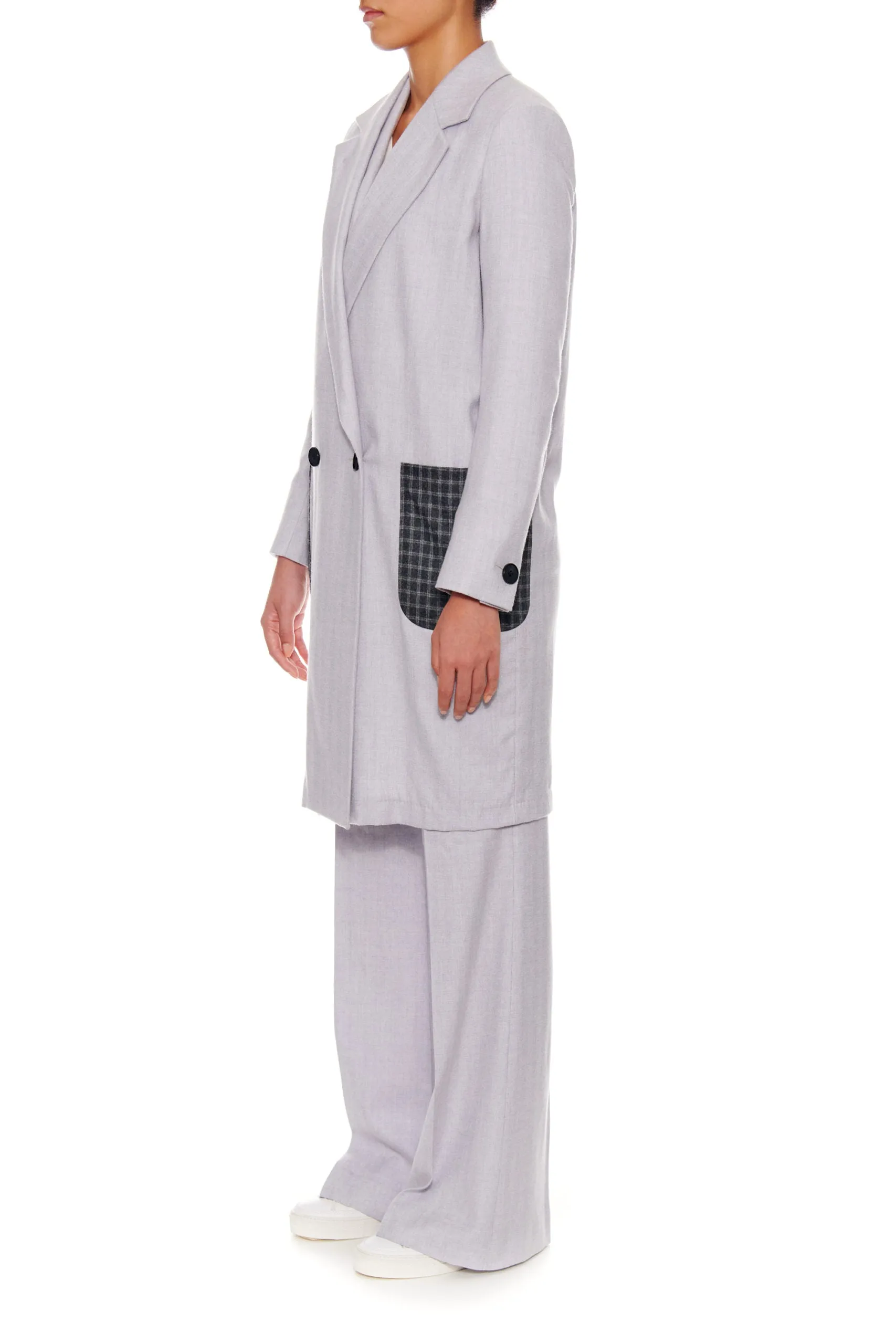 Paris Coat - Oversized wool coat with patch pockets