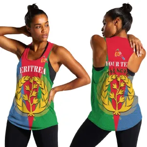 Personalised Eritrea Women Racerback Tank Eritrean Map Mix African Pattern Simple Style LT14