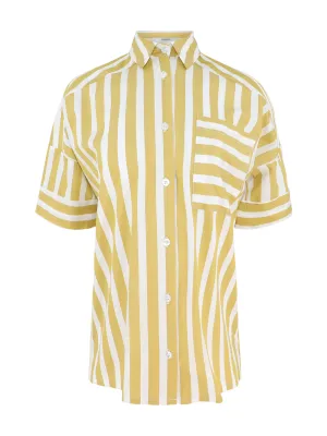 Pharaoh Payton Shirt in Cotton Stripe in Sun