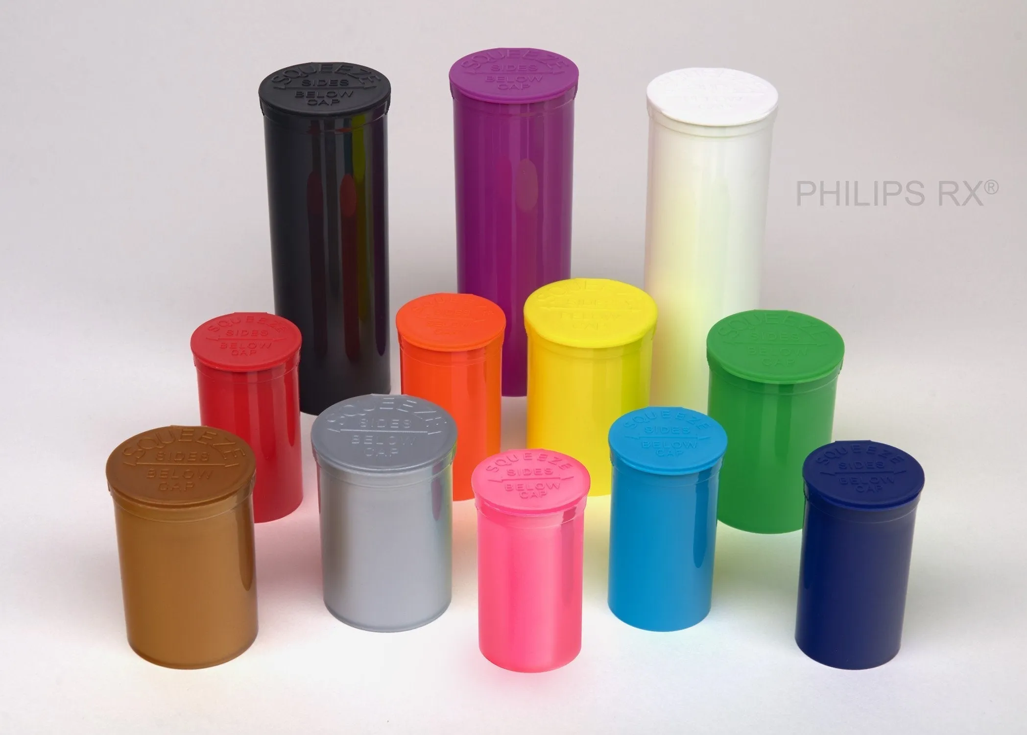 Philips RX 60 Dram Pop Top Vial - 1/2 Oz - Child Resistant -Translucent Clear - (75 Count)