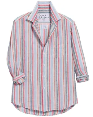 Pink and Green Stripe Eileen Button Up Shirt