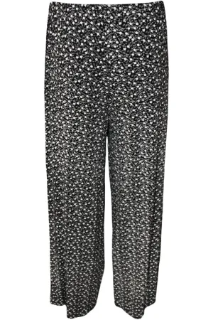 Plus Size Floral Print Trousers Pants
