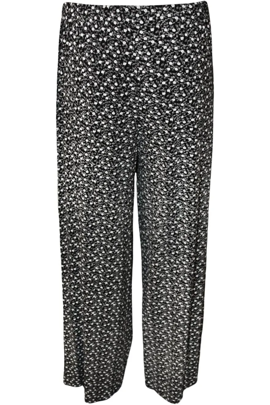 Plus Size Floral Print Trousers Pants