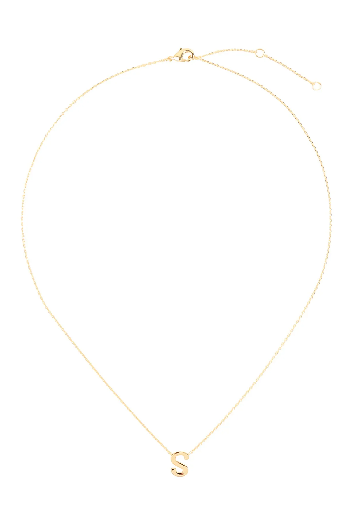 PN3642S - "S" INITIAL DAINTY CHARM NECKLACE