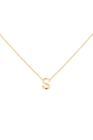 PN3642S - "S" INITIAL DAINTY CHARM NECKLACE
