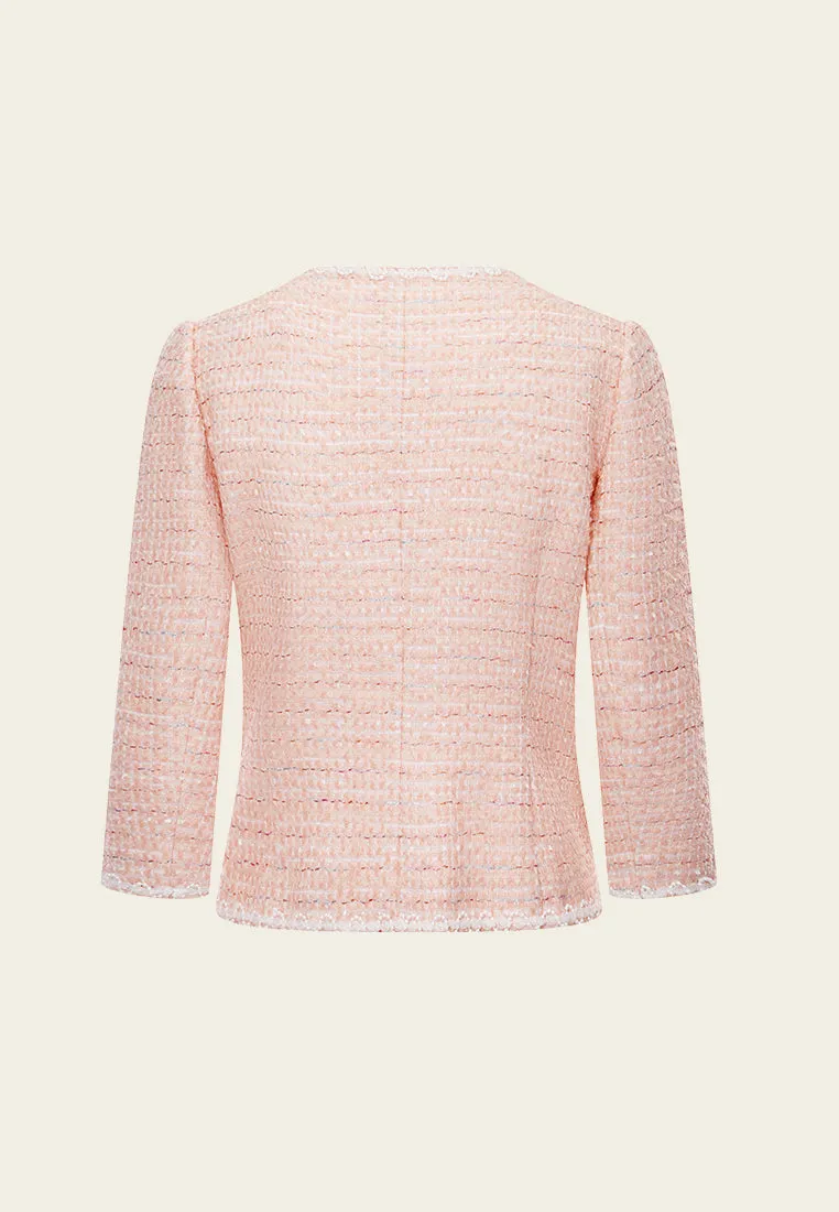 Pop-up Floral Embellished Slim-fit Jacket