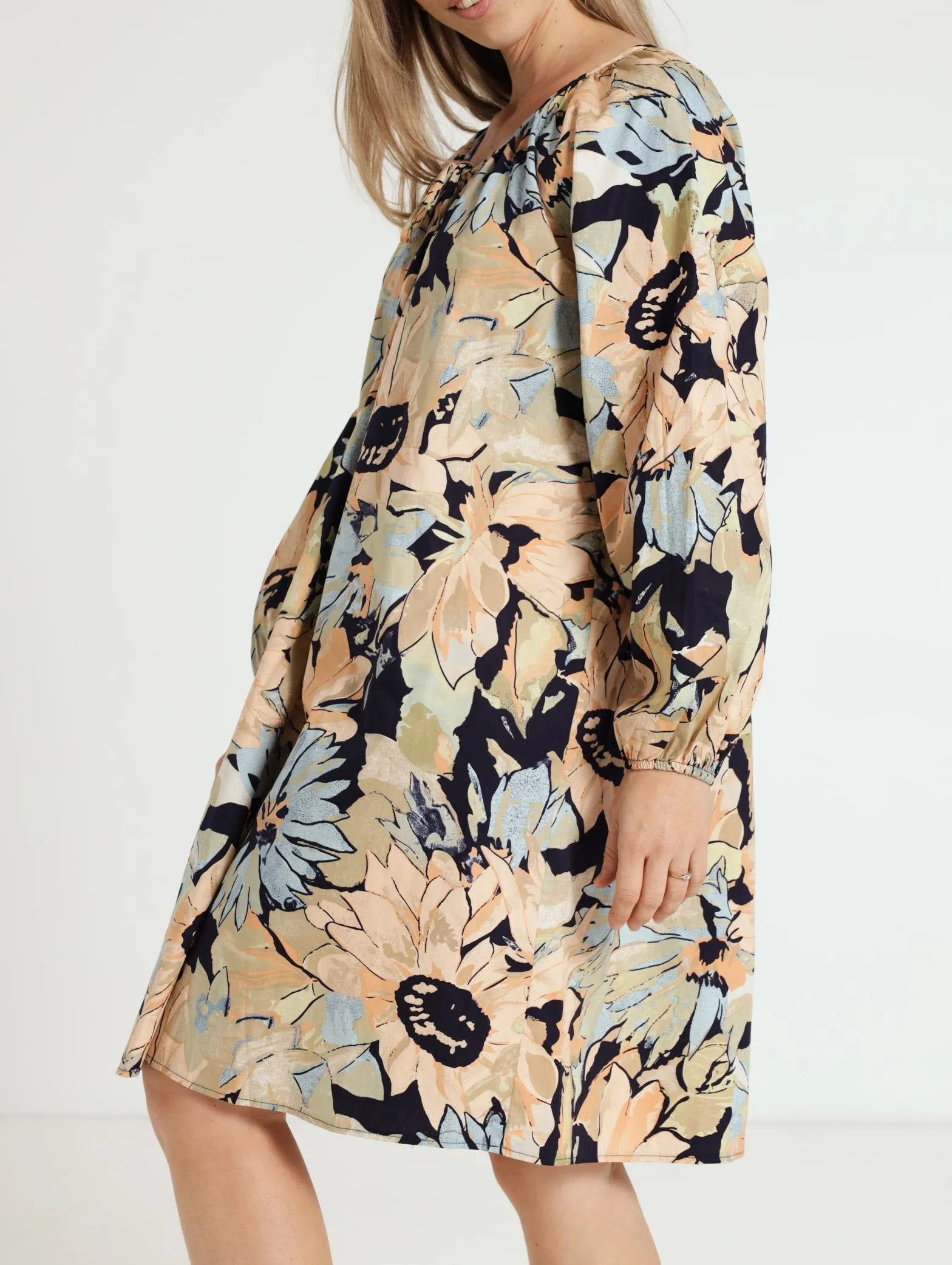 Poplin Tunic Dress - Stone