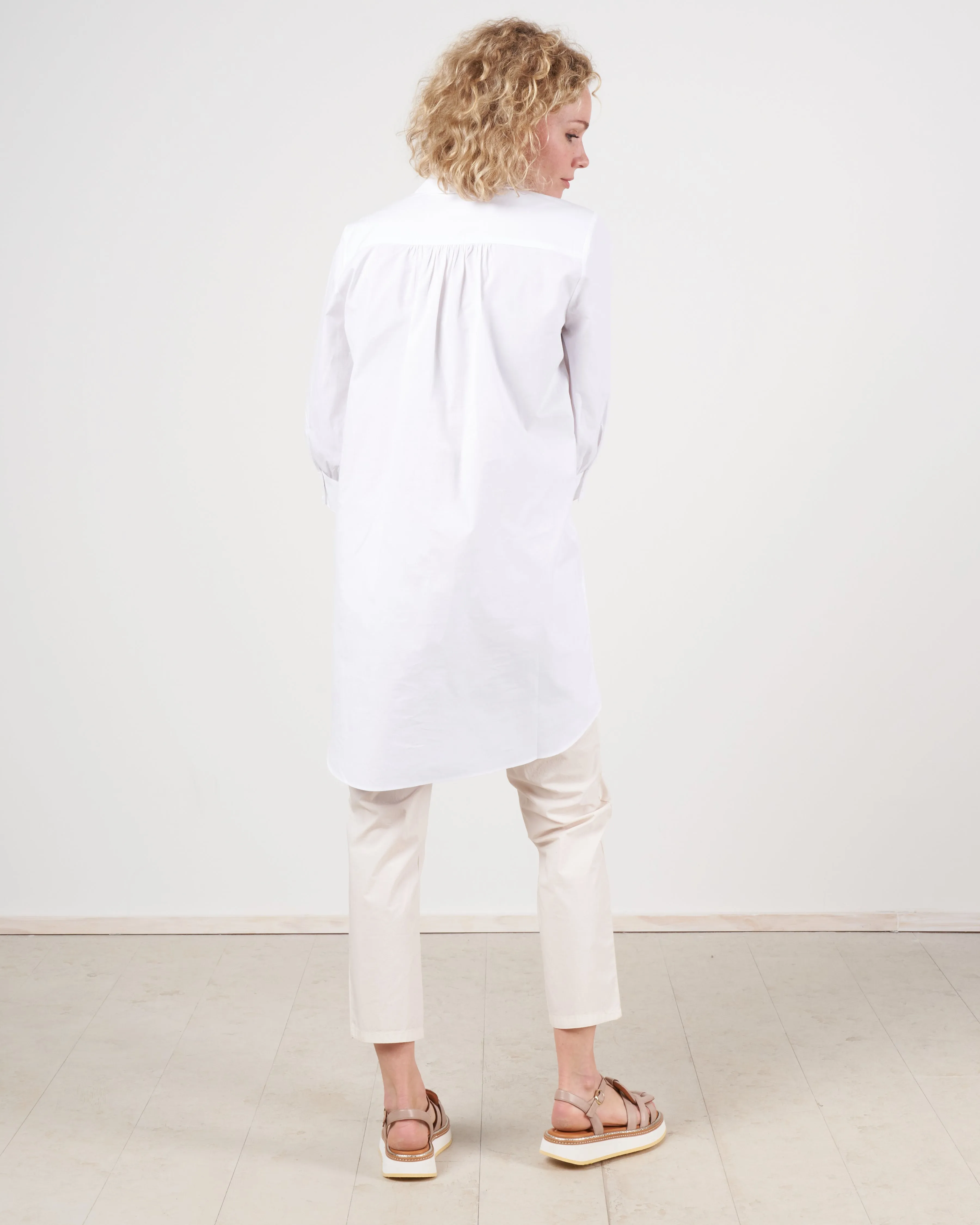 popover dress - white