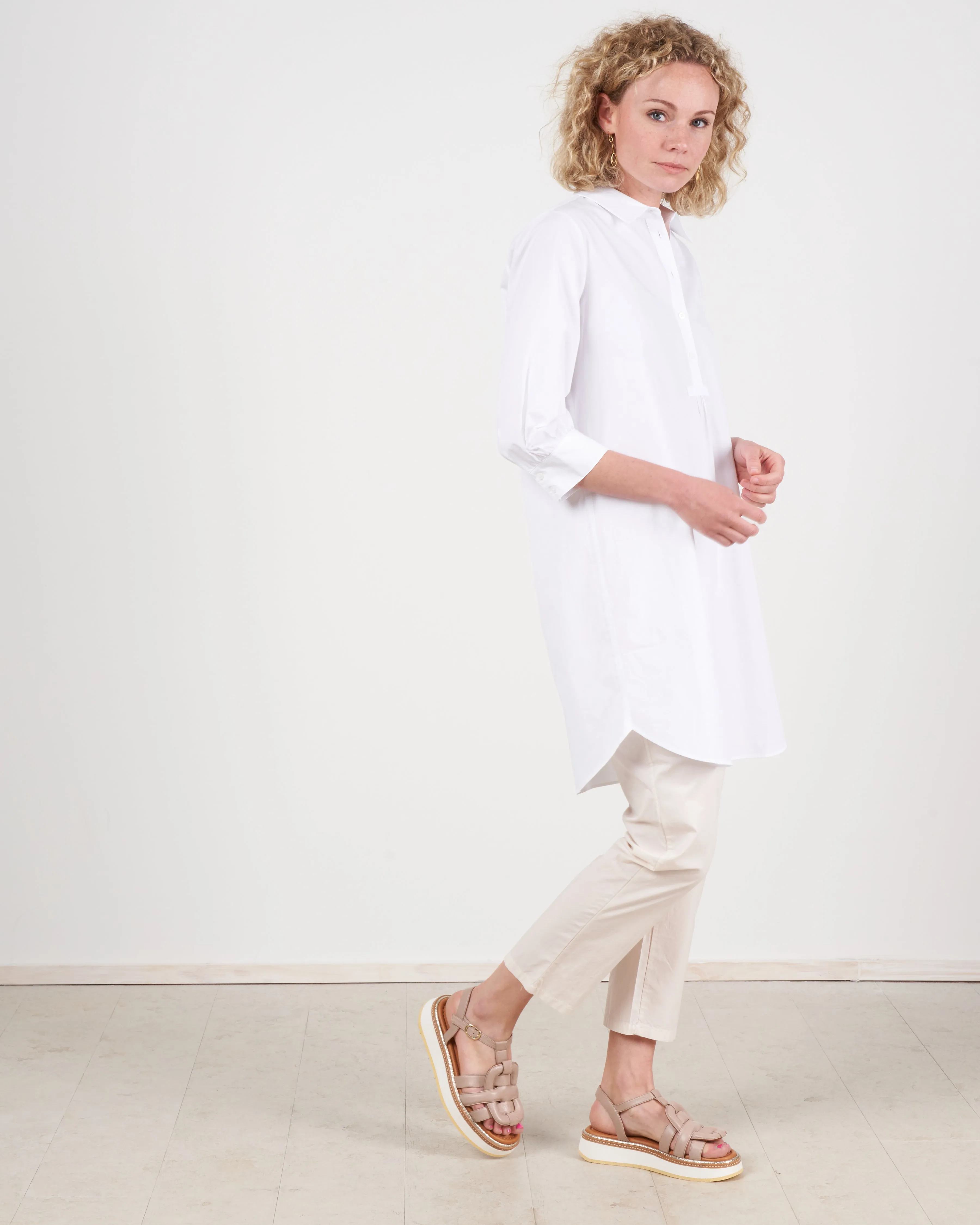 popover dress - white