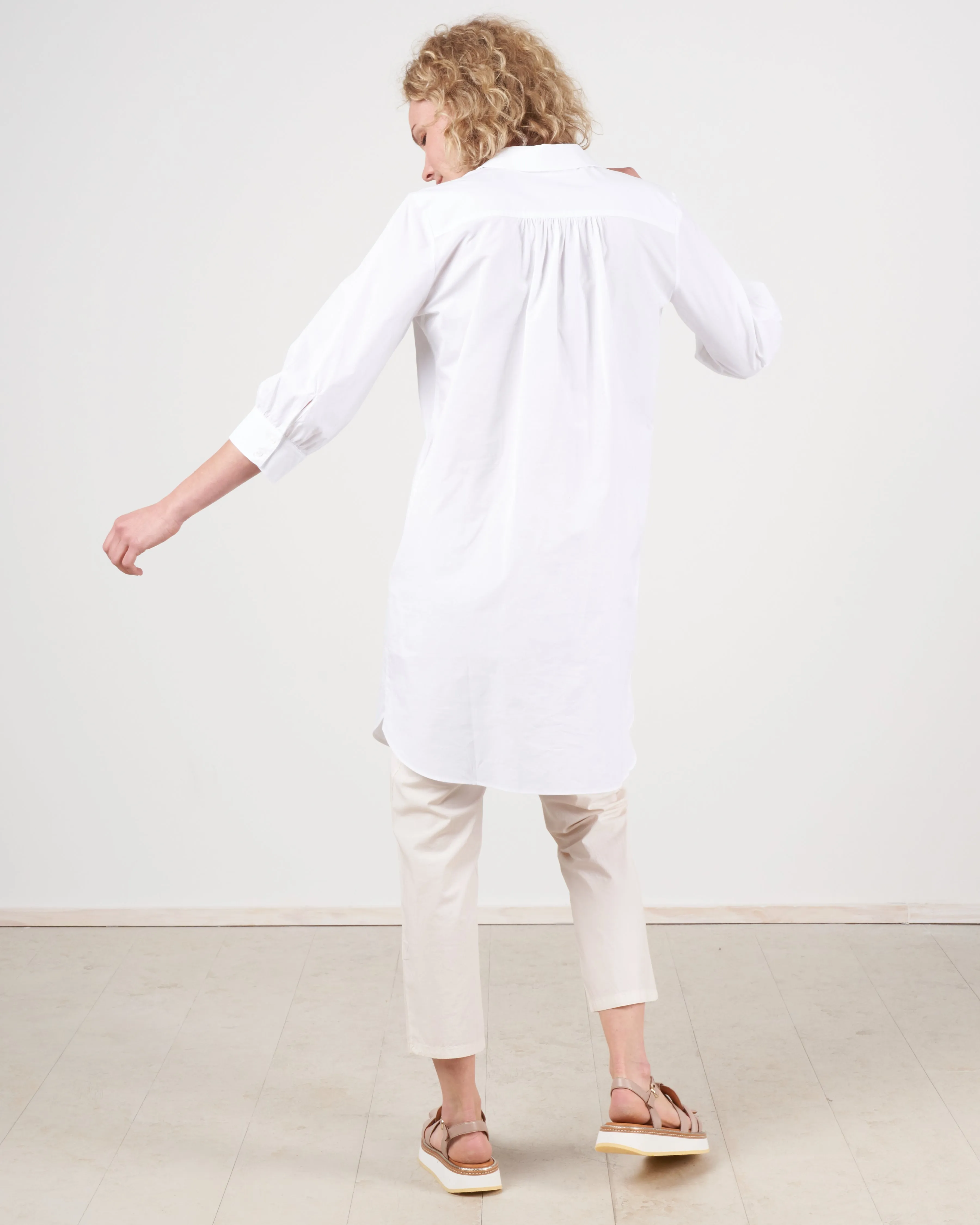popover dress - white