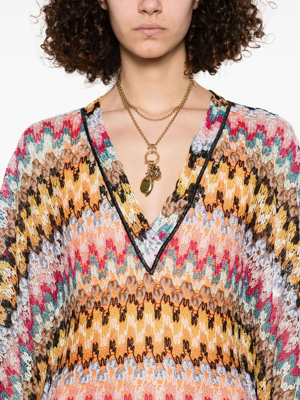 Printed long kaftan