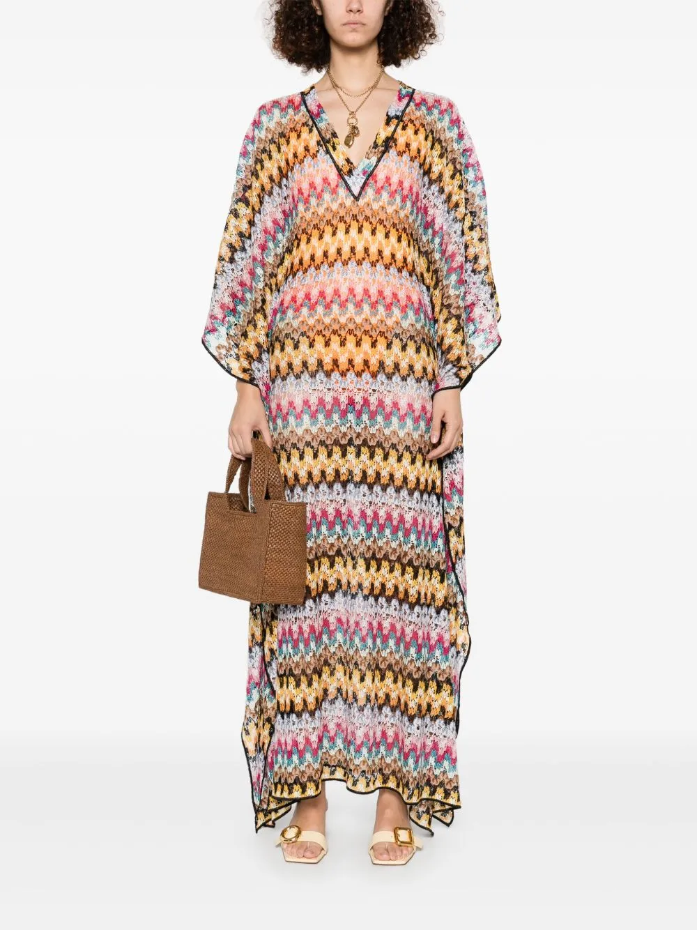 Printed long kaftan