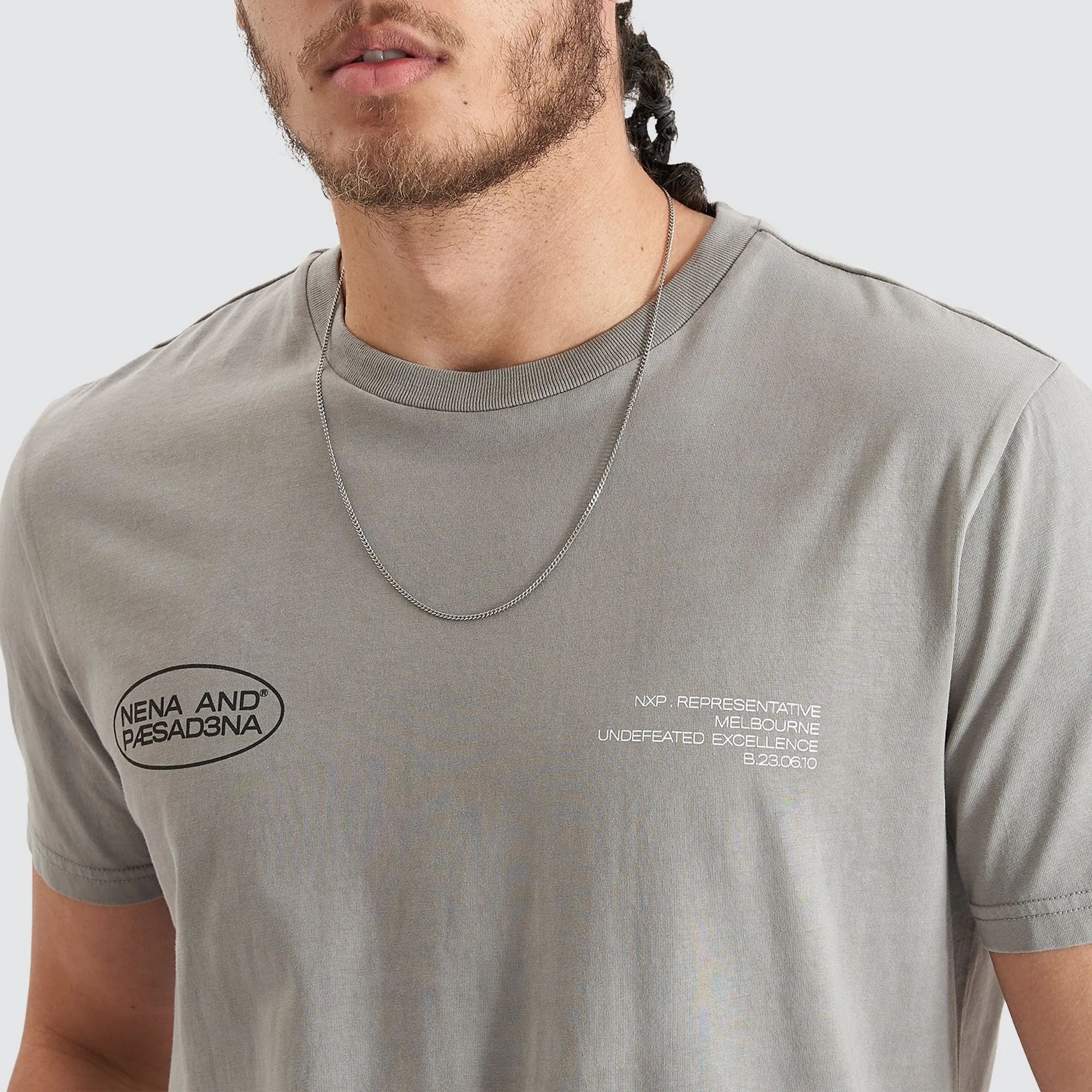Project Dual Curved Tee Pigment Moon Mist