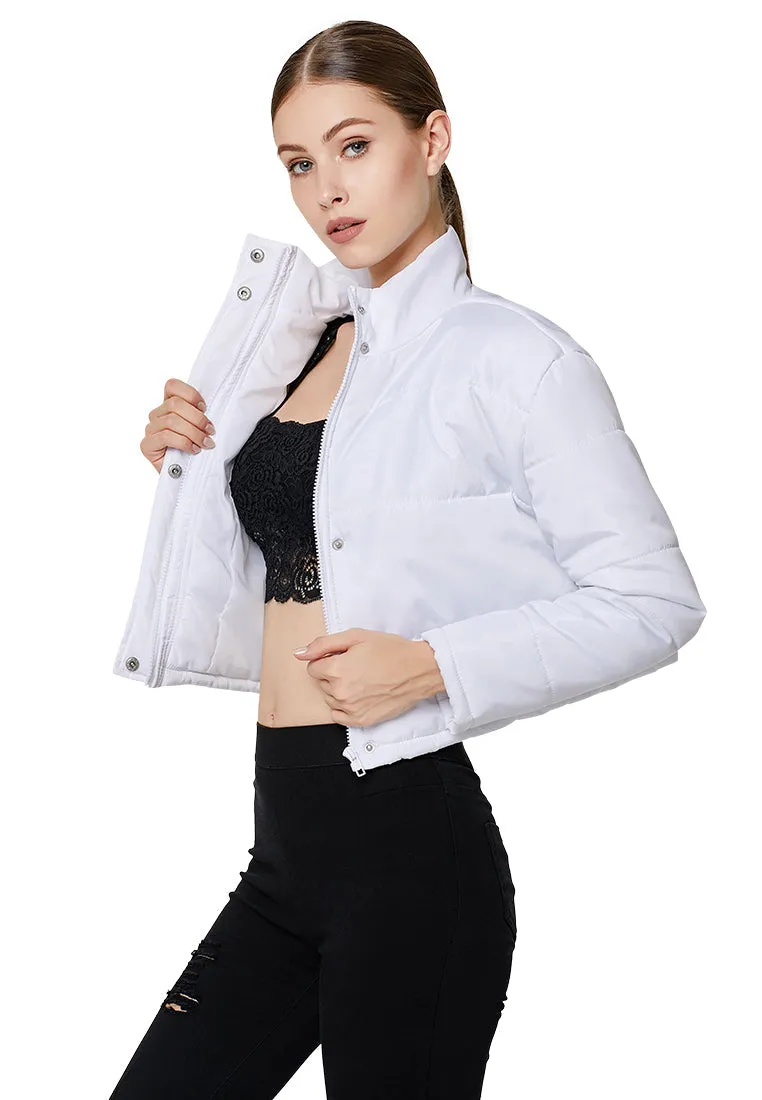 puffer style crop jacket