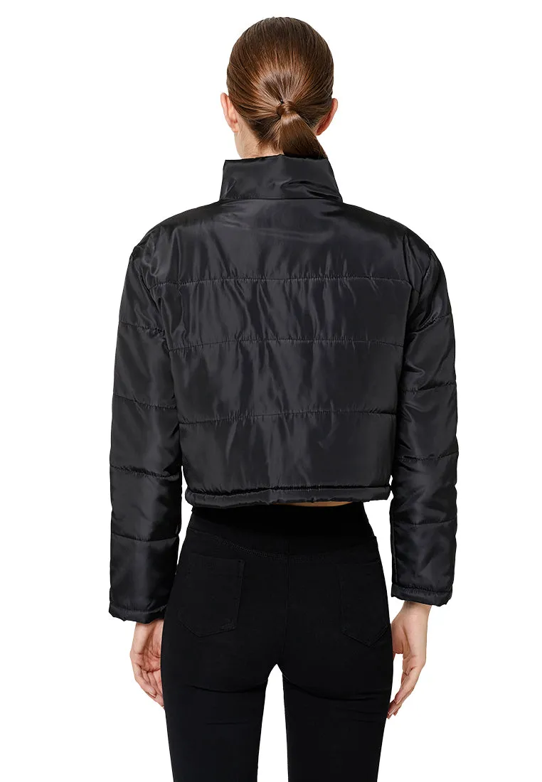 puffer style crop jacket