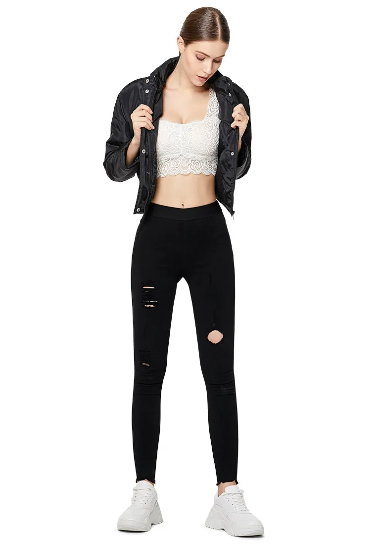 puffer style crop jacket