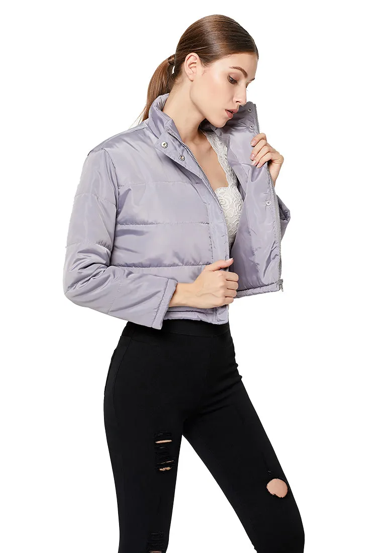 puffer style crop jacket