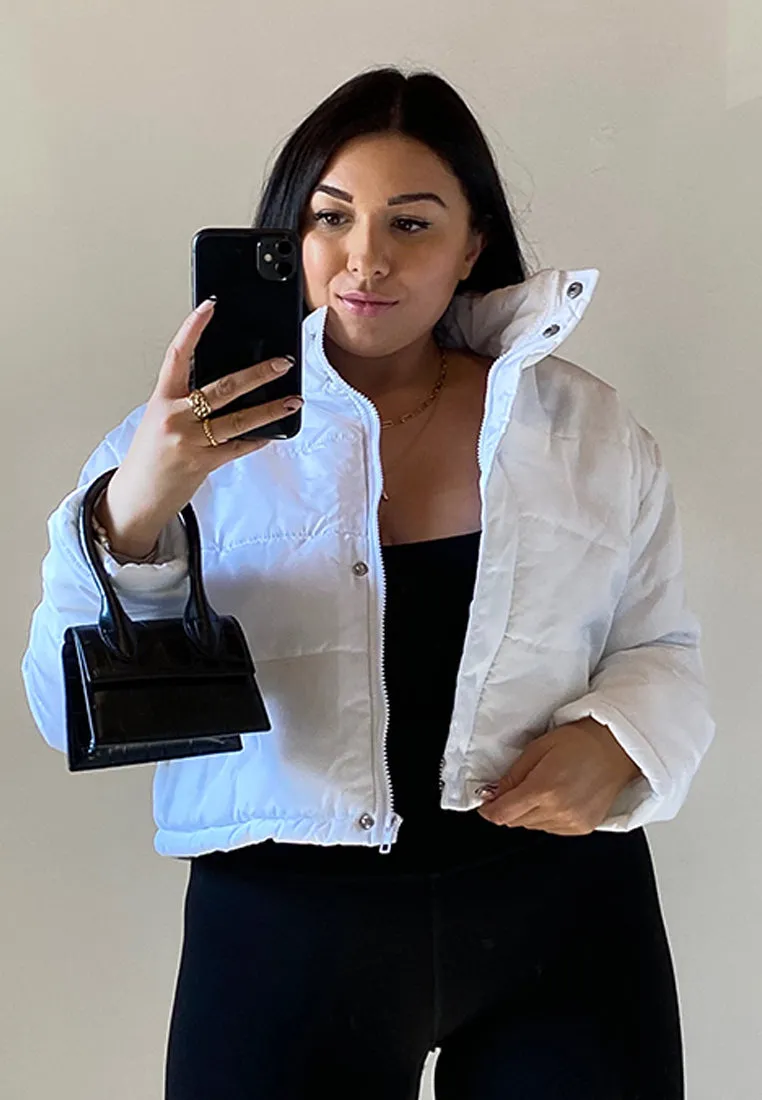 puffer style crop jacket