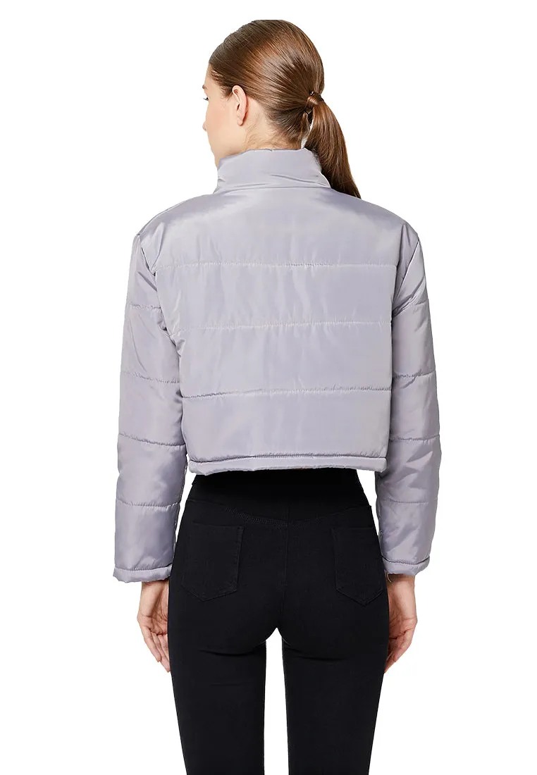 puffer style crop jacket