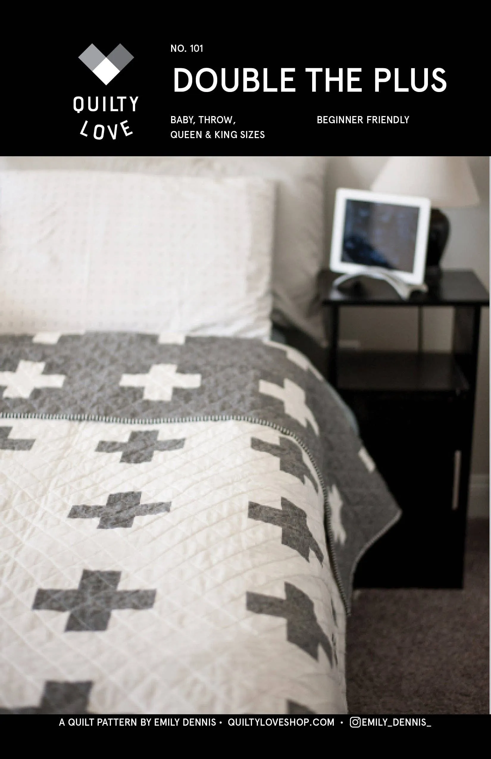 Quilty Love - Double the Plus PAPER Quilt Pattern