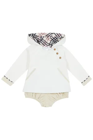 "Christian" Ivory Hoodie & Sand Cord Jam Pants