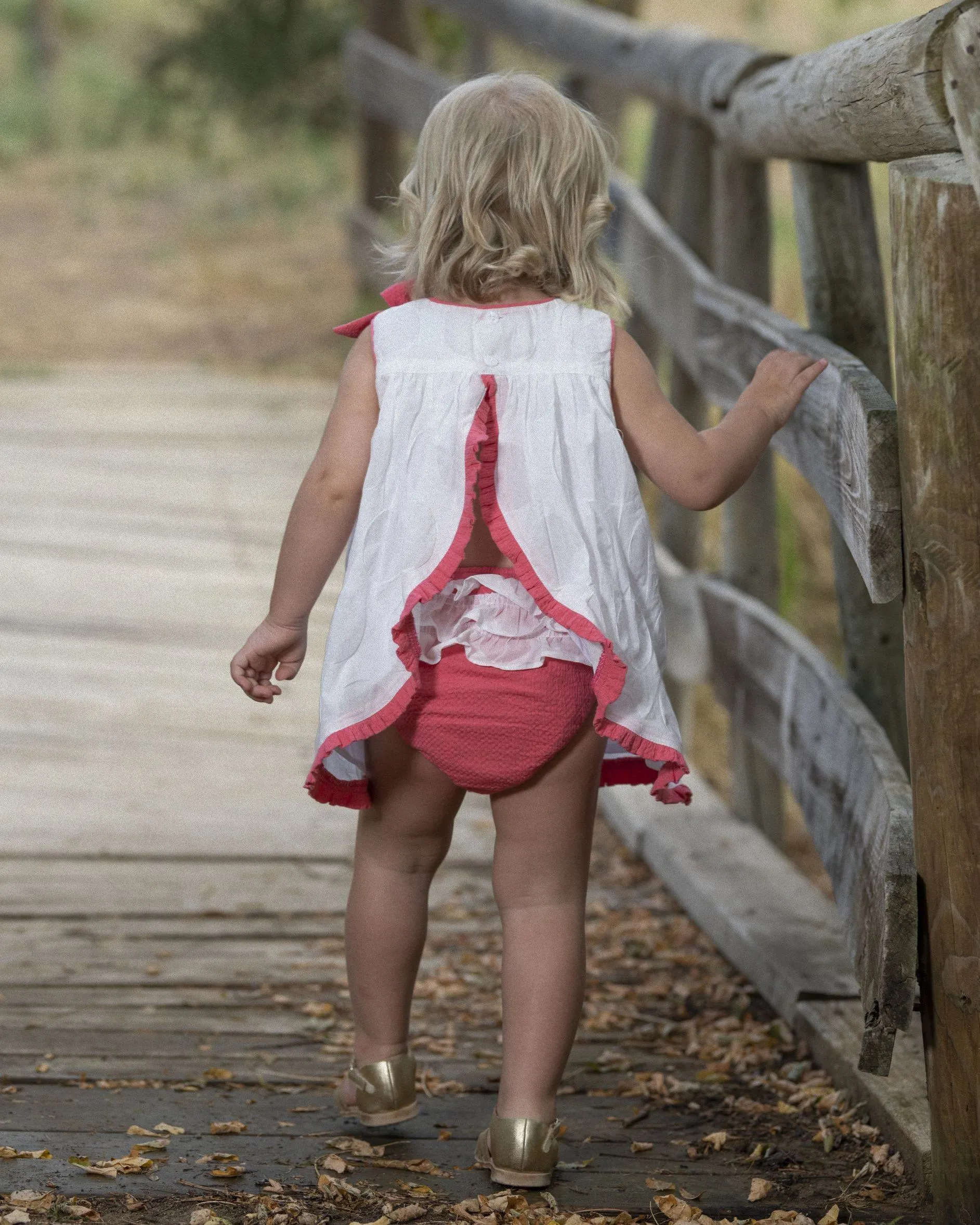 "Elizabhet" Fuchsia Dress & Bloomers