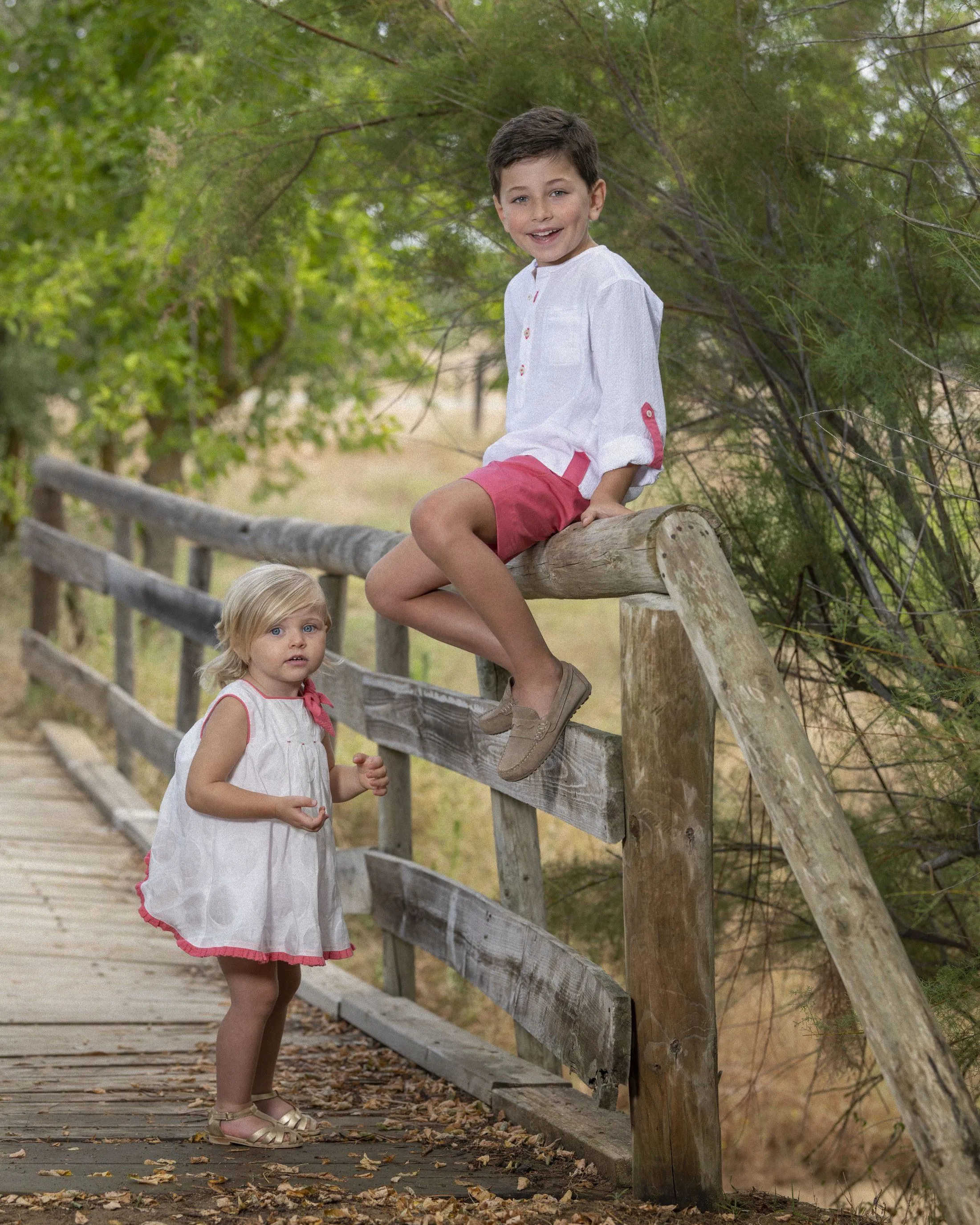 "Elizabhet" Fuchsia Dress & Bloomers