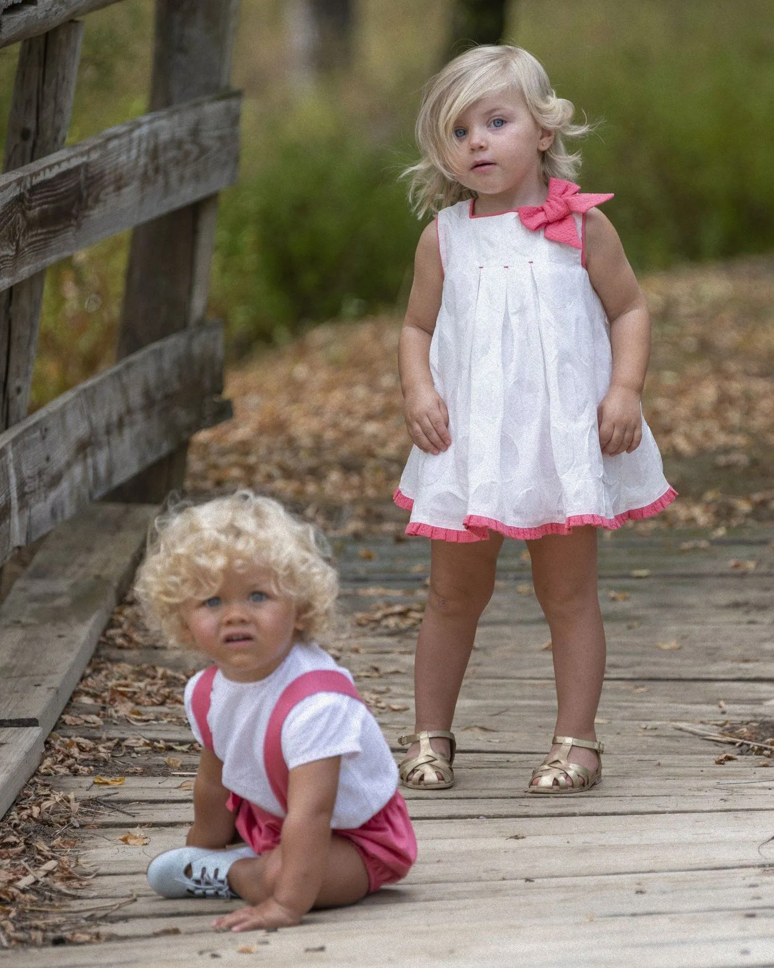"Elizabhet" Fuchsia Dress & Bloomers