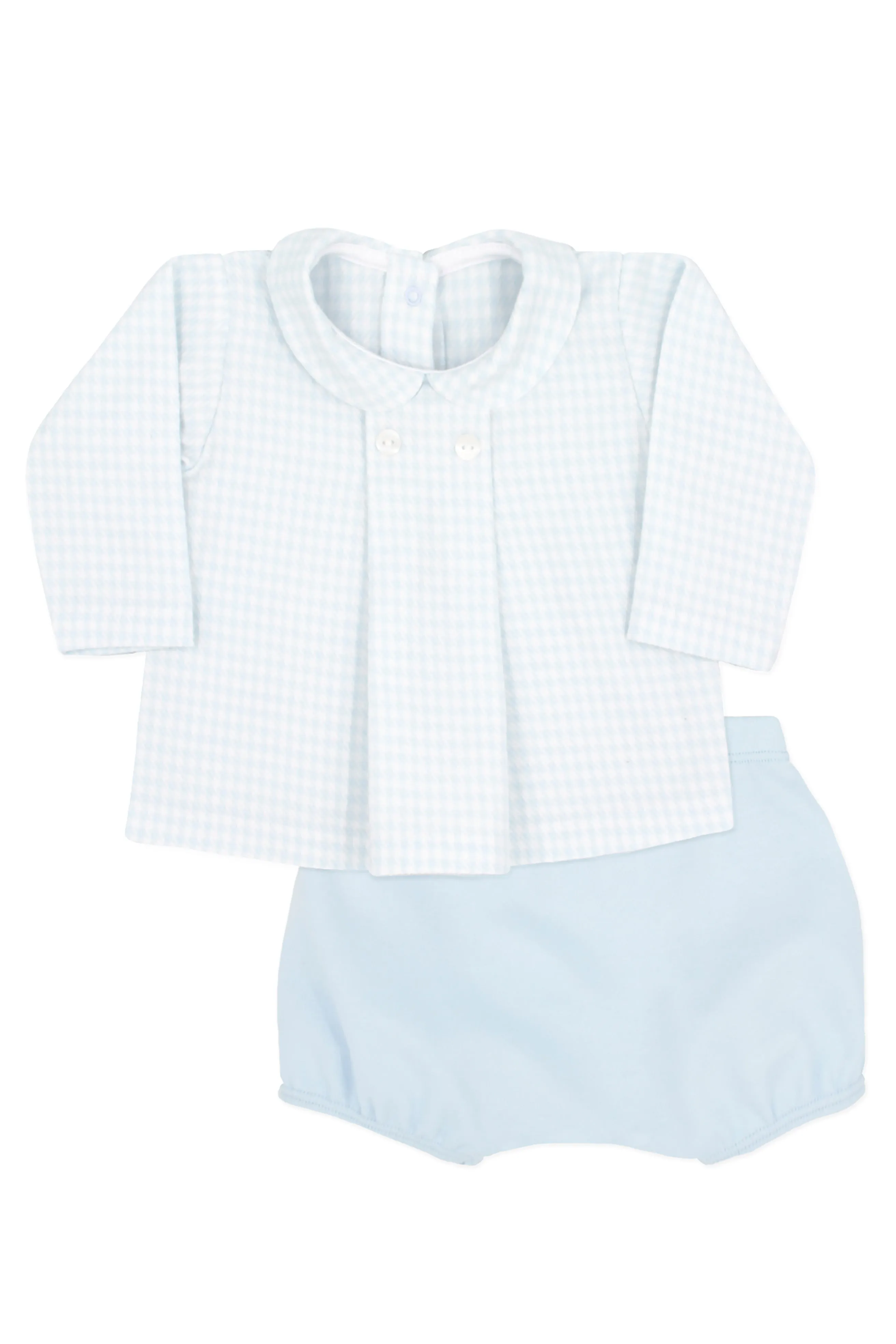 "Leo" Blue Houndstooth Shirt & Jam Pants