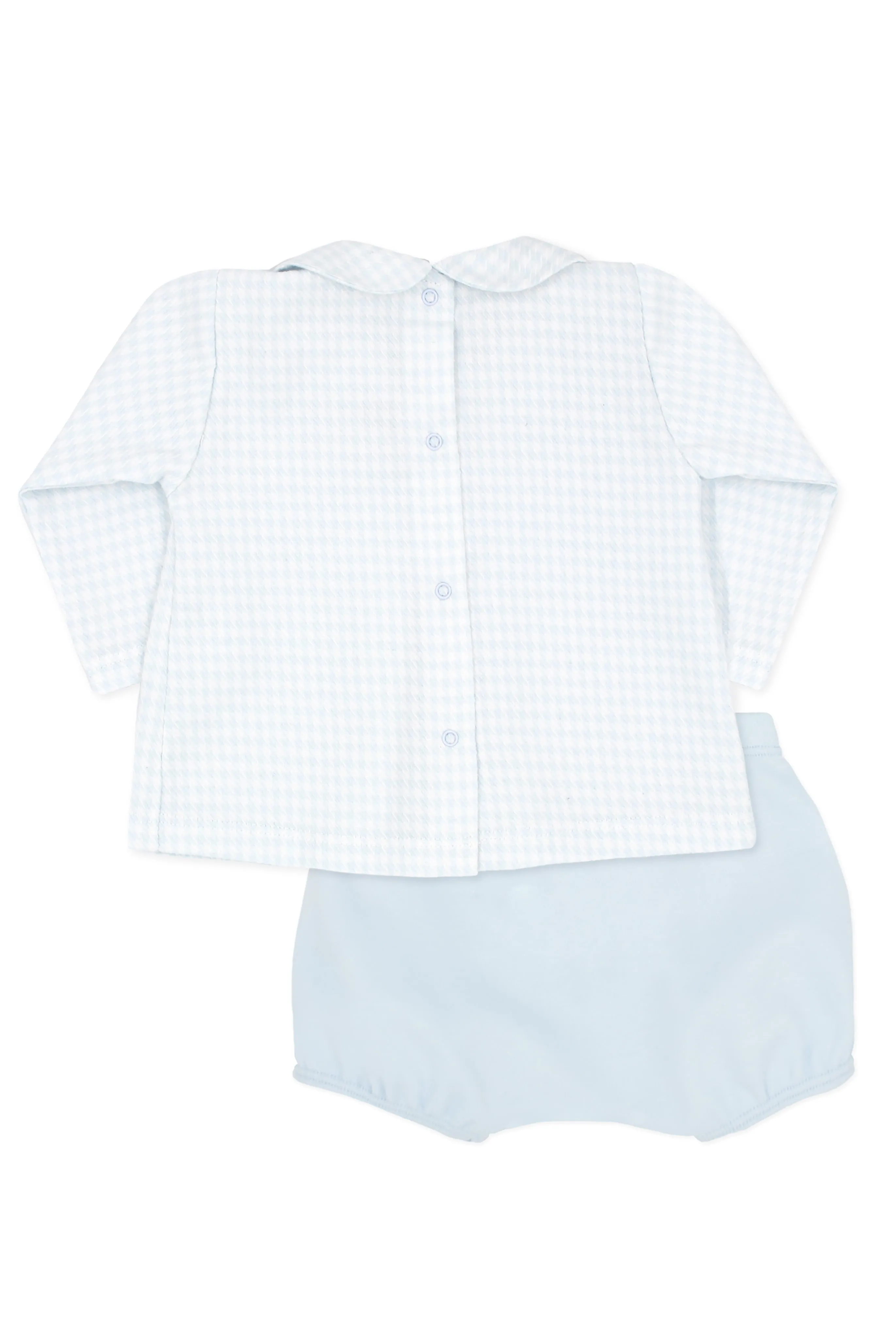"Leo" Blue Houndstooth Shirt & Jam Pants