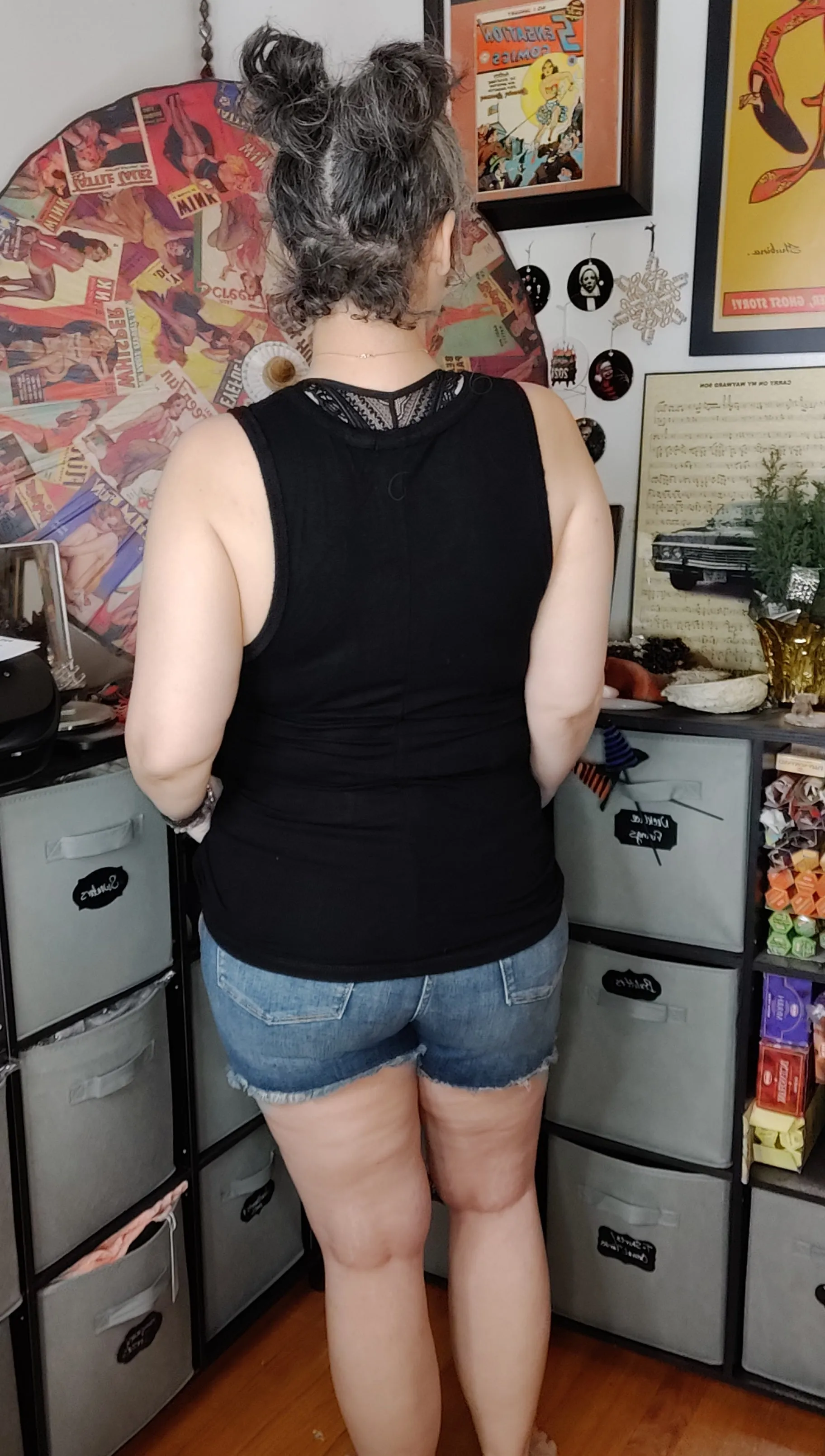 Rayon Ribbed Button Front Tank