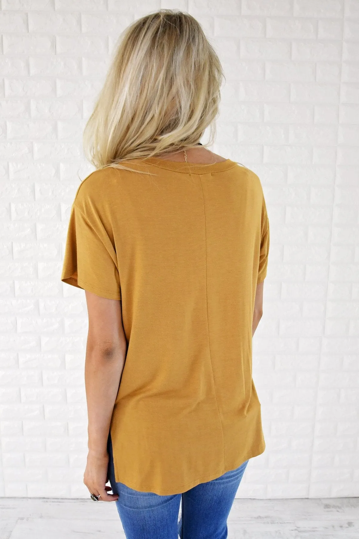 Ready or Not Pocket Top ~ Mustard