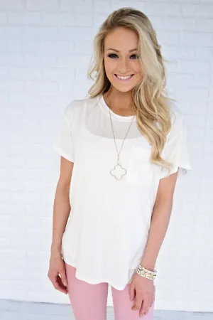 Ready or Not Pocket Top ~ White
