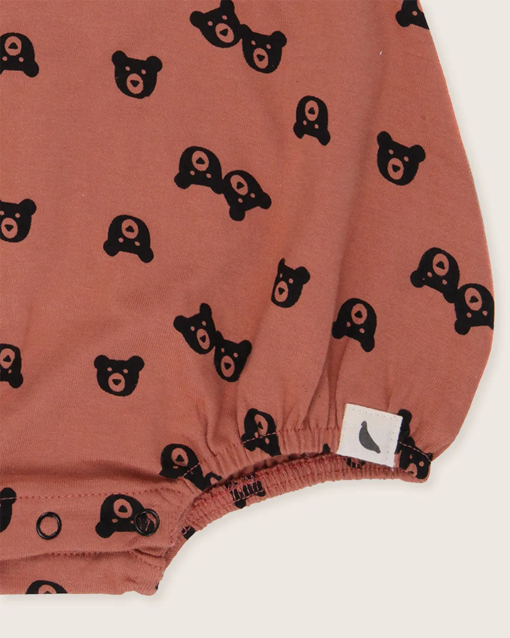 Red Bear Print Romper