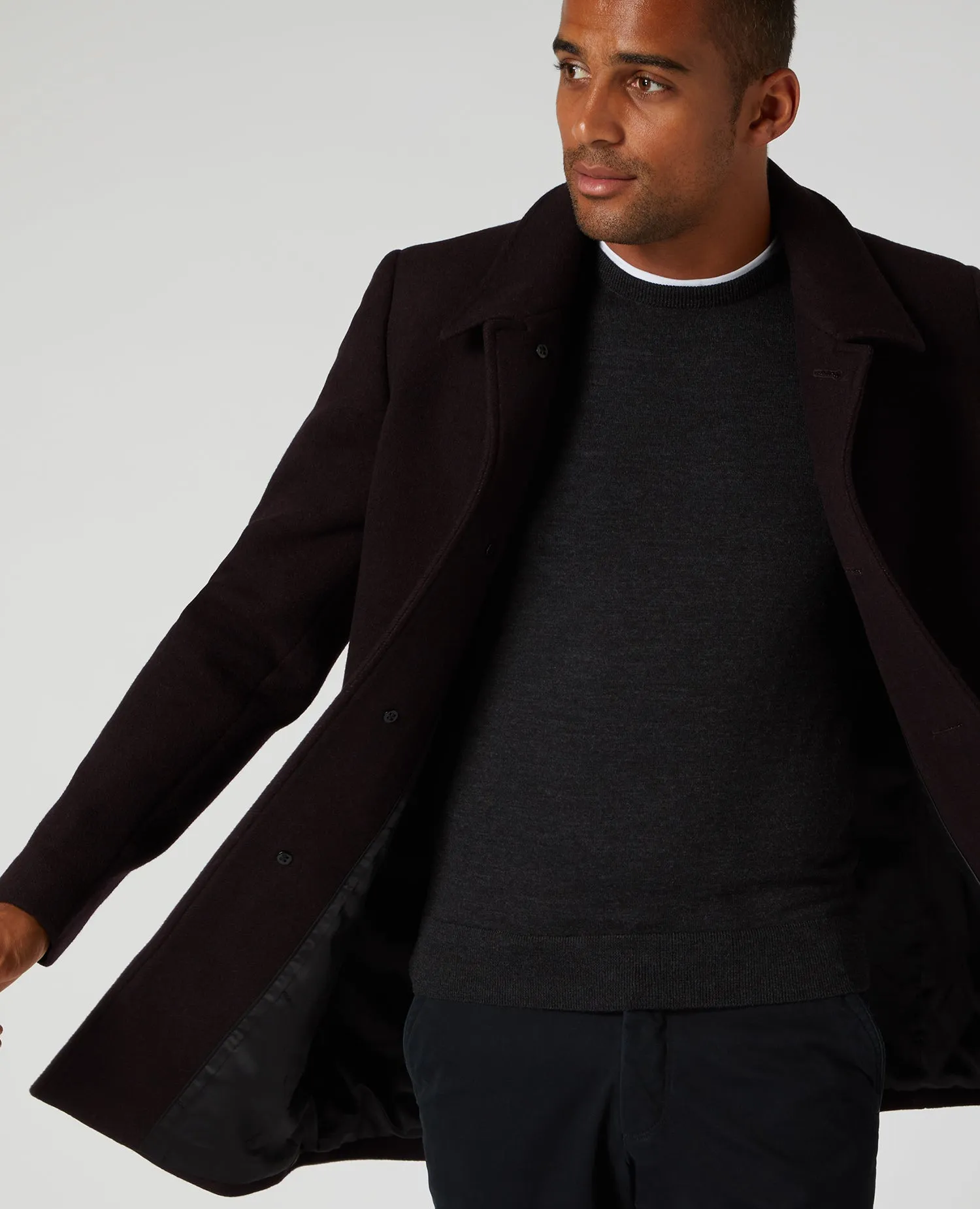 Remus Uomo Rowan Tailored Coat - Dark Red
