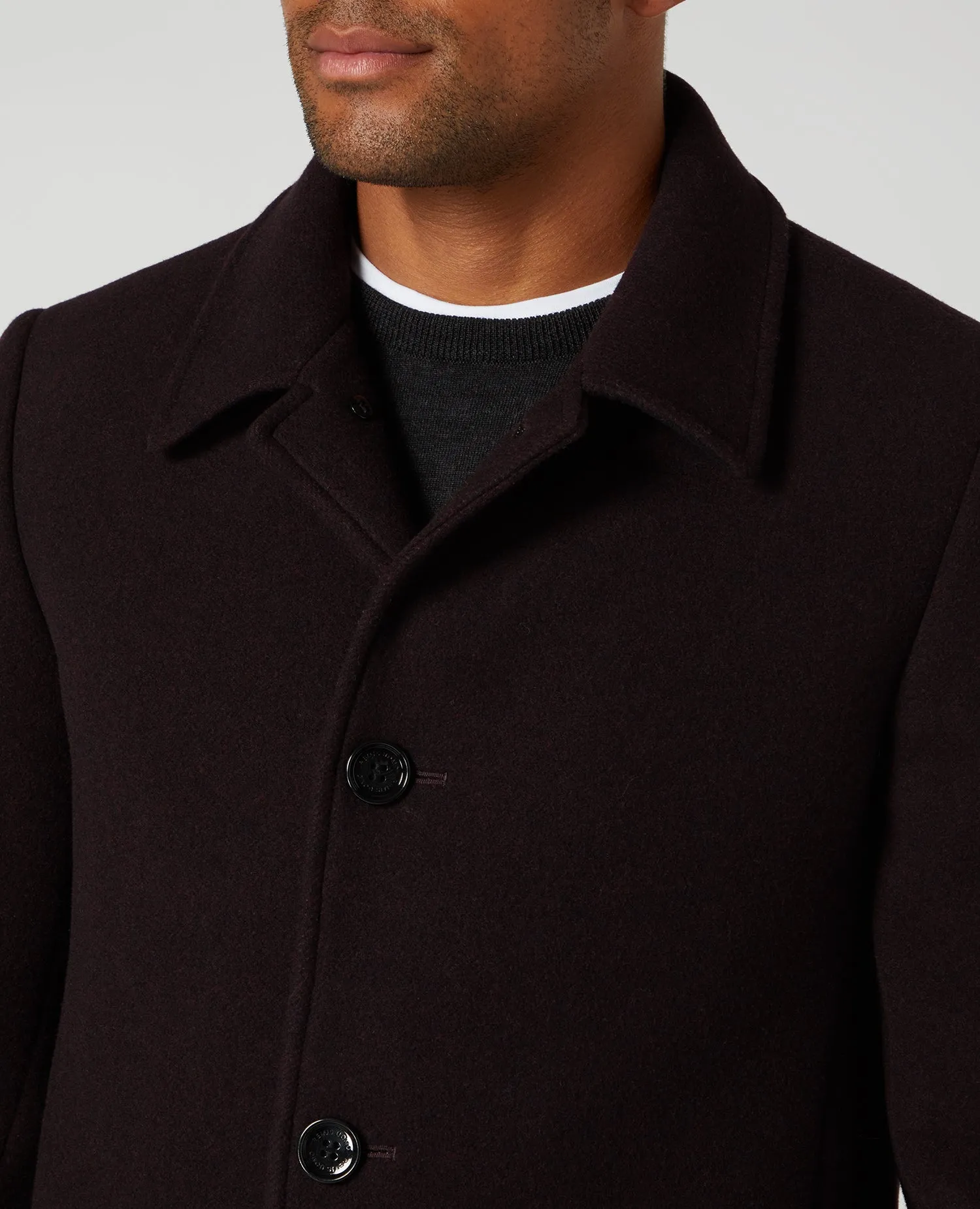 Remus Uomo Rowan Tailored Coat - Dark Red