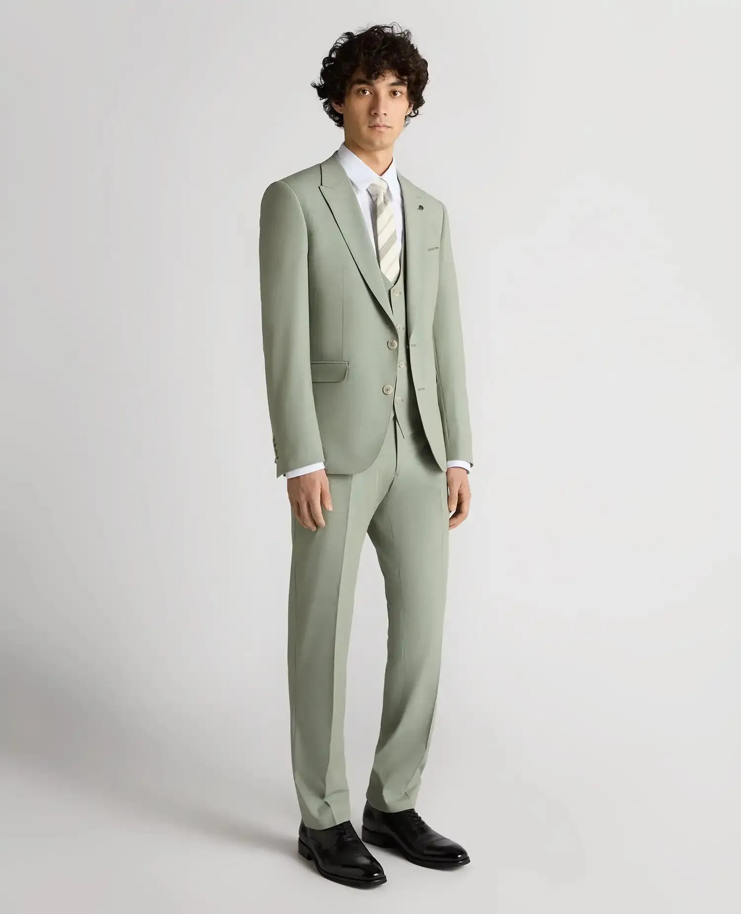 Remus Uomo Slim Fit Stretch Mix & Match Suit Green