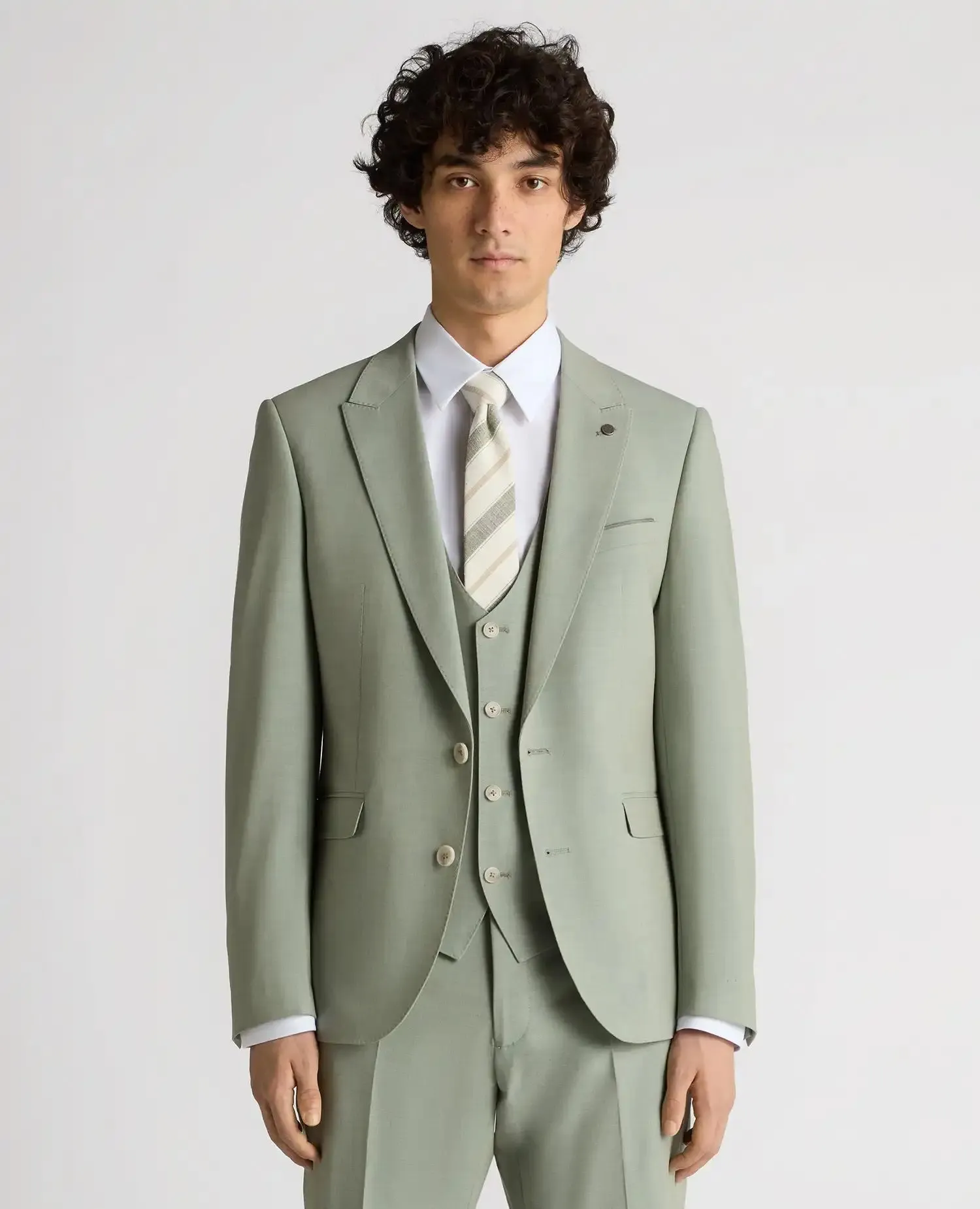Remus Uomo Slim Fit Stretch Mix & Match Suit Green