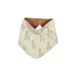 Reversible bandana bib - giraffes