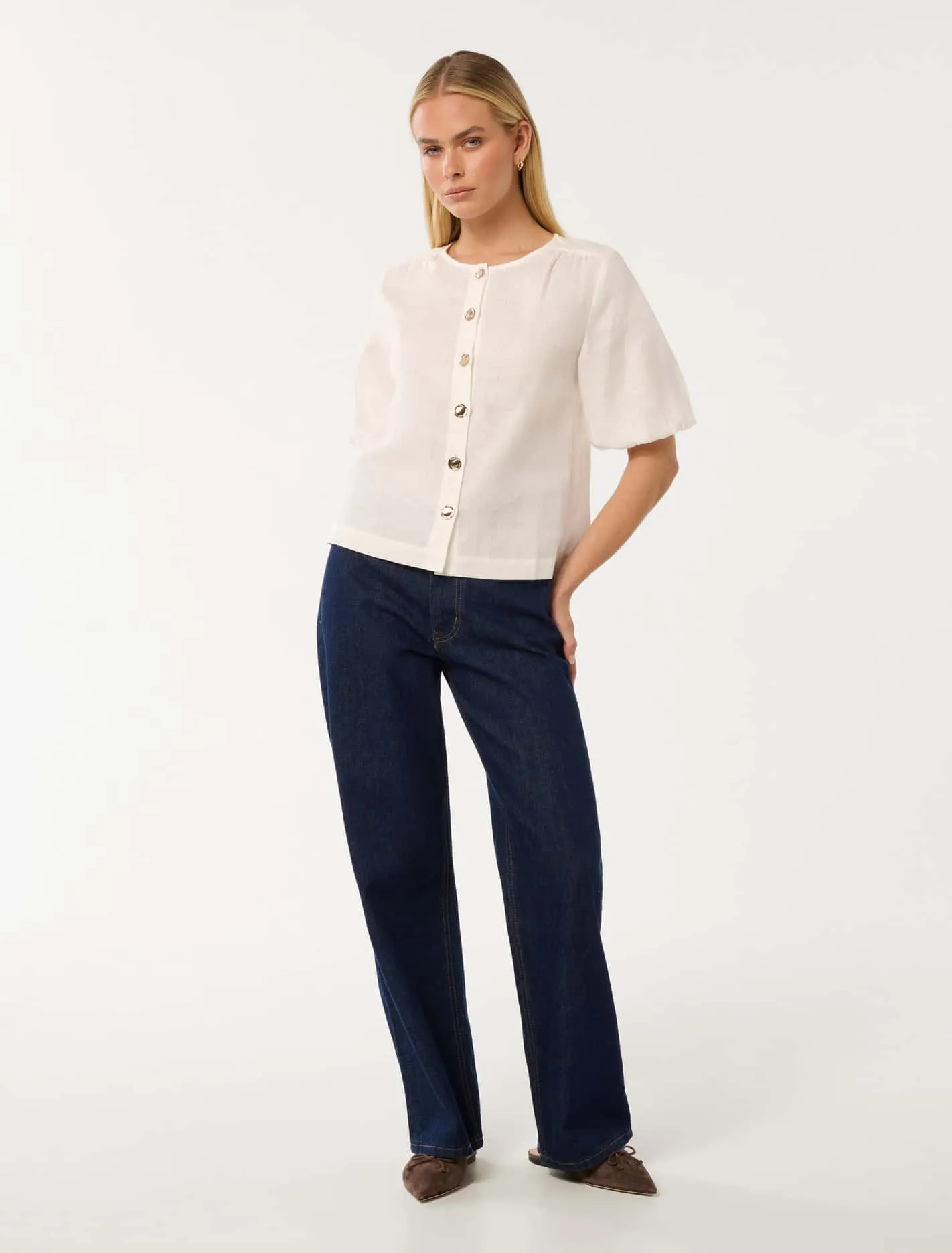 Riley Button Front Top