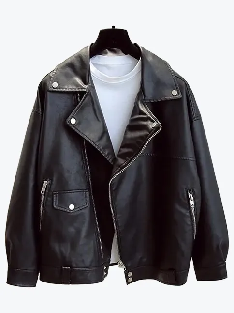 Rivet Zipper Vintage Moto Jacket